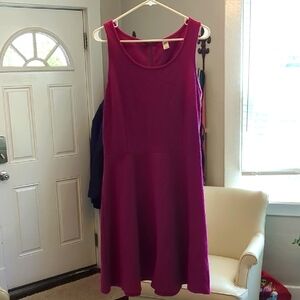 Pink Textured Old Navy L Tall Sleevless Dress